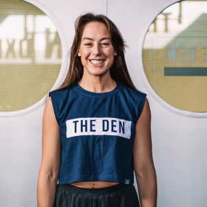 The Den Cropped Block Tee